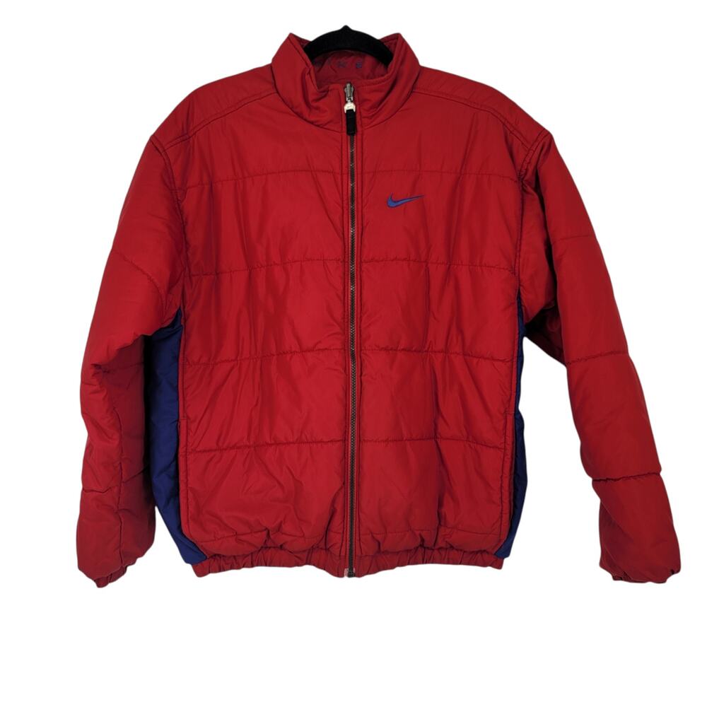 Nike Blue Red Full Zip Pocket Red and Blue Reversible Jacket Size XL